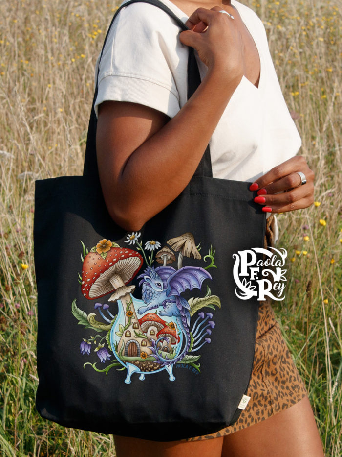 Book Tote bag Gargoyle creature bag, market bag aesthetic Tote bag beach  Tote